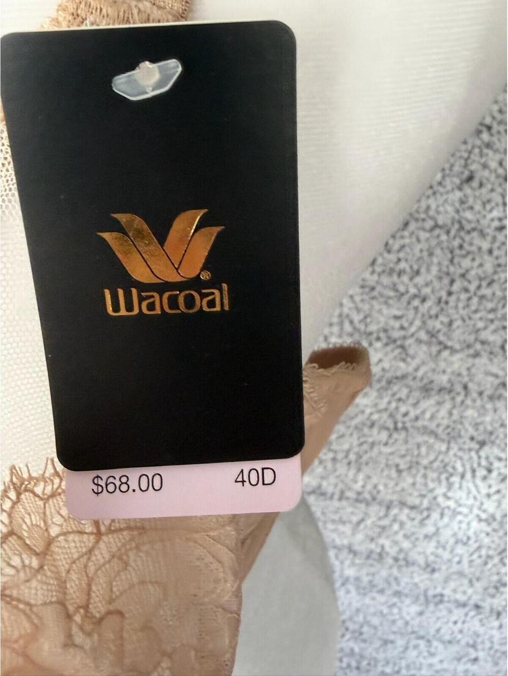 Wacoal Ultimate Lift Underwire Bra 40D Nude Beige Lace Sheer NWT Style 855186 - Picture 3 of 4